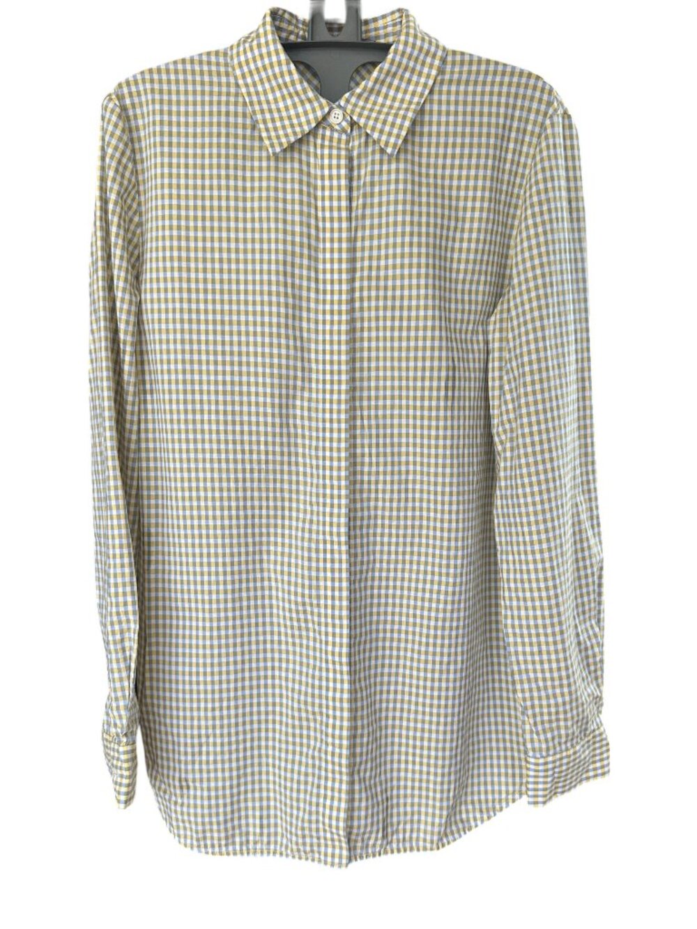 Lafayette 148 New York long-sleeve gingham check shirt
